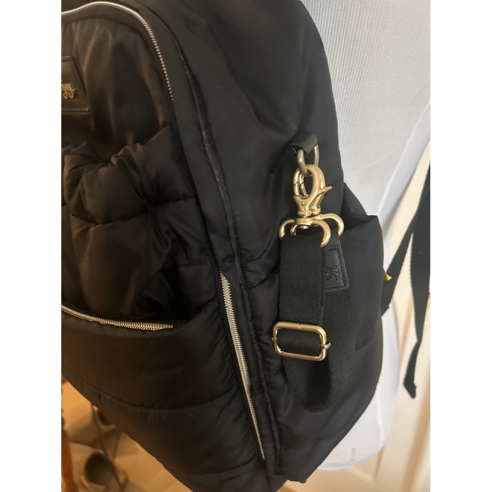 Itzy Ritzy Black Puffer Backpack Diaper Bag Organize Travel Versatile Change Pad - Picture 4 of 11